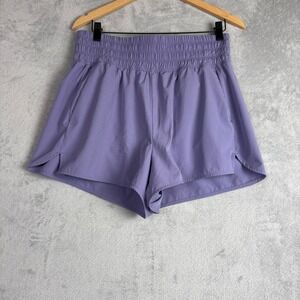 Old Navy Active Extra High Rise Quick Dry Purple Smocked Shorts Womens Large